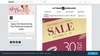 Littman Jewelers: Apply and save during the Preferred Customer Sale ...