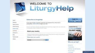 Subscribe - Liturgy Help