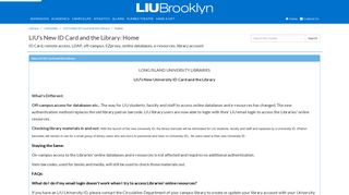 Home - LIU's New ID Card and the Library - LibGuides at Long Island ...