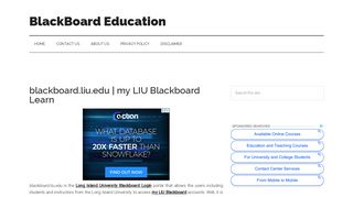 LIU Blackboard Login | Long Island University Blackboard