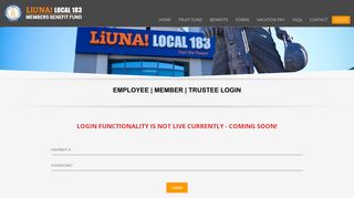 LOGIN – LiUNA LOCAL 183 MEMBERS BENEFIT FUND