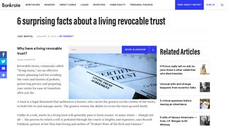 6 Surprising Facts About Living Revocable Trust - Bankrate.com