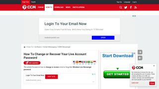 How To Change or Recover Your Live Account Password - Ccm.net