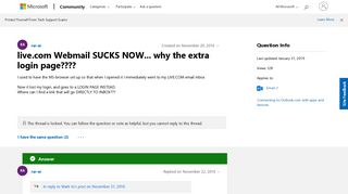 live.com Webmail SUCKS NOW... why the extra login - Microsoft ...