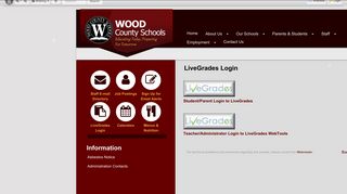 LiveGrades Login • Page - Wood County Schools