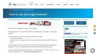 How to use auto login module? « Documentation « Live helper chat ...