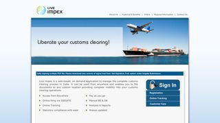 Live Impex : Homepage | Customs Clearing Software | Online Tracking ...