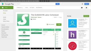 The SUBWAY® Labor Scheduler - Apps on Google Play
