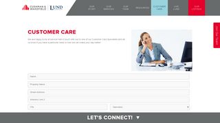 Customer Care : Lund Company