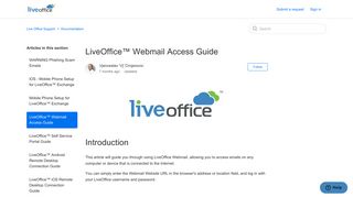 LiveOffice™ Webmail Access Guide – Live Office Support