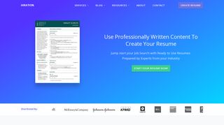 Online Resume Builder by Hiration | 20+ Resume Templates