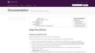 Sage Pay - Foxy Wiki