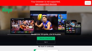 Kayo Sports: Stream Over 50 Sports Live & On Demand