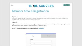 Member Login - Tribe Surveys
