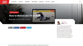 How to Watch Live TV on Kodi - MakeUseOf