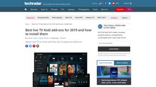 Best Kodi add-ons to stream live TV (updated for 2018) | TechRadar