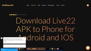 Download Live22 APK to Phone for Android and IOS - 918Kiss.bid