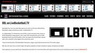 BBL on LiveBasketball.TV – British Basketball League