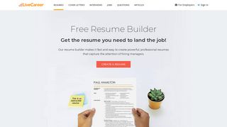 Resume Builder | Free Resume Builder | LiveCareer