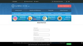 Livecoin - Registration