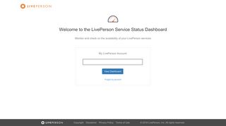 LivePerson Status Dashboard - Login