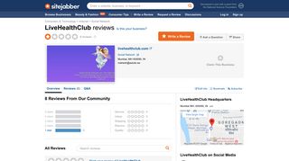 LiveHealthClub Reviews - 8 Reviews of Livehealthclub.com | Sitejabber