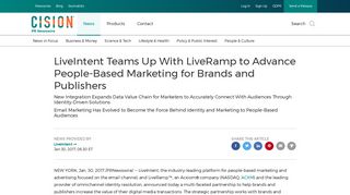 LiveIntent Teams Up With LiveRamp to Advance People-Based ...