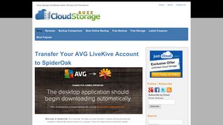 Transfer Your AVG LiveKive Account to SpiderOak - Cloud Storage Buzz