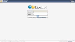 Livelink Log-in