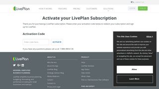 LivePlan Activate | LivePlan