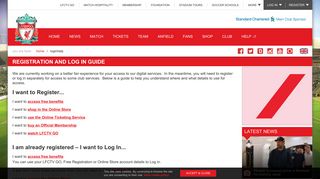 Registration and Log In Guide - Liverpool FC