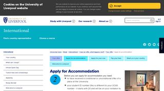 Apply for accommodation - University of Liverpool
