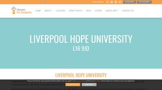 Liverpool Hope University - Homes for Students