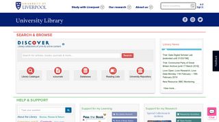 Home - Library Home Page - Library Guides at University of Liverpool