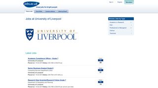University of Liverpool Jobs on jobs.ac.uk