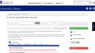 How do I log into My Library Account? - Library Help - University of ...