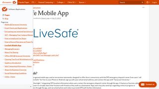 LiveSafe Mobile App - Software Applications - Answers