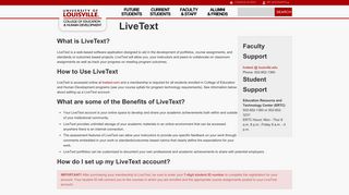 LiveText — College of Education and Human Development