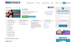 LiveTribe Ranking and Reviews - SurveyPolice