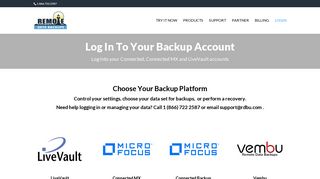 Login - Remote Data Backups - Secure Cloud Managed Services