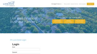 PA Lock Desk Login - Live Well Financial