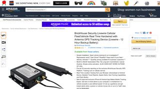 Amazon.com: BrickHouse Security Livewire Cellular Fleet/Vehicle ...