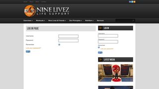 Log In page | Nine Livez Life Support