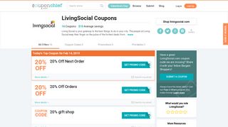LivingSocial Promo Codes - Save 20% w/ January 2019 Coupons
