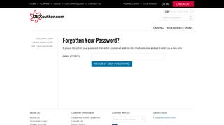 Forgotten Your Password? - DBXcutter.com
