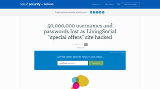 50,000,000 usernames and passwords lost as LivingSocial “special ...