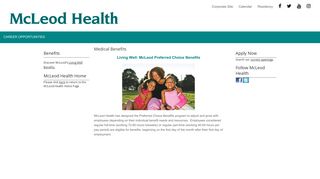 Medical Benefits - McLeod Health - Careers
