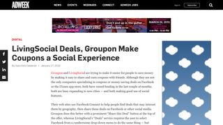 LivingSocial Deals, Groupon Make Coupons a Social Experience ...