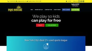 NYC Social Sports | Intramural Sports Leagues for Young ...