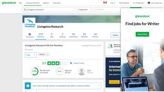 Livingston Research Writer Reviews | Glassdoor.ca